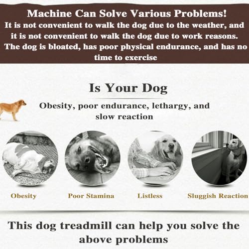 XUCS Cinta De Correr para Perros Pequeños, Máquina para Correr para Perros, Equipo De Entrenamiento Inteligente para Perros Que Caminan, Pantalla LCD, Velocidad De 0,8 a 6 Km/h, hasta 176 LB