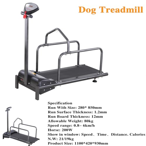 XUCS Cinta De Correr para Perros Pequeños, Máquina para Correr para Perros, Equipo De Entrenamiento Inteligente para Perros Que Caminan, Pantalla LCD, Velocidad De 0,8 a 6 Km/h, hasta 176 LB