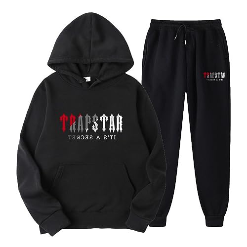 XUEQINGDE Chándal Trapstar Shotters para Hombre,2 Piezas Conjunto Chandal Trapstar Hombre,Chandal Mujer Trapstar,Fleece Chandal Trapstar London con impresión de Logotipo