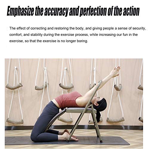 XWJJ Iyengar Silla de Yoga, Silla Plegable Multifunción Relajante y Masaje Terapia Postural Camilla de Espalda Ajustable Multifuncional Silla Flexible Refuerzo Interior Exterior,A