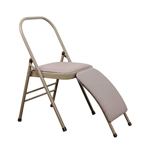 XWJJ Iyengar Silla de Yoga, Silla Plegable Multifunción Relajante y Masaje Terapia Postural Camilla de Espalda Ajustable Multifuncional Silla Flexible Refuerzo Interior Exterior,A