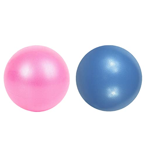 XZincer Mini pelota de yoga de 25 cm, pequeña pelota de pilates, fitness, ejercicio, estabilidad, pilates, pelota antifísica, bandas de entrenamiento de fuerza para piernas