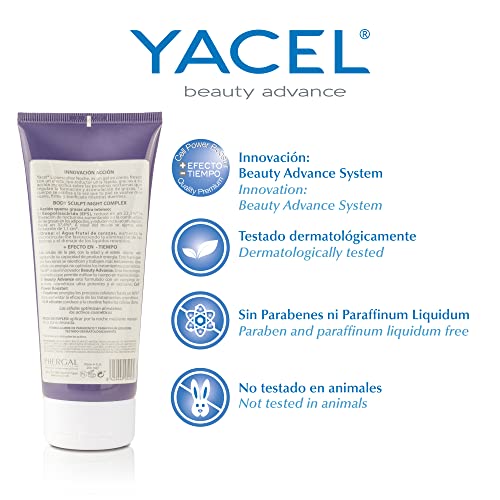 Yacel Lipoescultor Noche | Gel Lipe-Reductor Quemagrasas Noche | Reduce Grasas Localizadas y Elimina Líquidos | Apto en periodo de Lactancia | 200ml