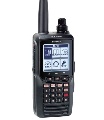 Yaesu FTA-550AA transceptor aeronáutico con VOR