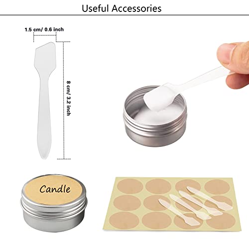 YANCAER 50 Piezas Tarros de Aluminio con Tapa Rosca 5ml Plata - D26mm x H15mm, Tarros Cosméticos Vacios, Latas de Aluminio Cosmetica Envases Viaje para Bálsamo Labial, Loción, Crema, Velas