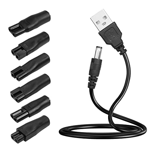 YAODHAOD Cargador de 5 V,adaptador USB para todo tipo de cortadoras de pelo eléctricas, aparatos de cuidado, purificadores de aire y otros cables de carga