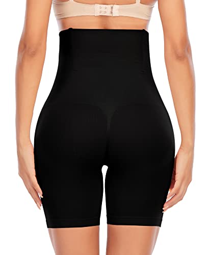 YARRCO Braga Faja Reductora Mujer Adelgazante Braguitas Moldeadoras Cintura Alta Invisible Sin Costuras Shapewear (#2 Negro,XXL)