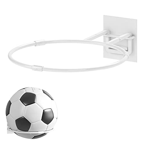 Yeeda Soporte de almacenamiento de bolas montado en la pared, soporte de pelota de deportes de acero al carbono, soporte de pared adhesivo para baloncesto, fútbol, voleibol ejercicio