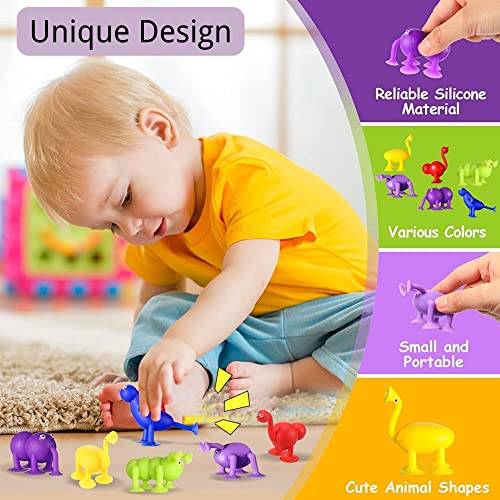 Yeefunjoy Juego de Dardos, Pop Animal Ventosa, Juego de construcción con ventosas para niños, Sucker Dardos Toys, Juguete Ideal para el baño, Juguetes para aliviar la ansiedad de los niños Adultos