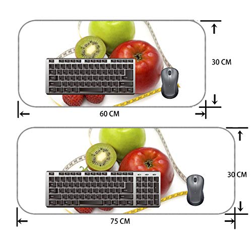 YENDOSTEEN Estera de Mousepad de Escritorio Alfombrilla de Teclado de computadora con Bordes cosidos, Mariposa Naturaleza Primavera diseño de Verano Insecto Antideslizante Base de Goma Mousepad