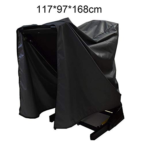 YHUS Funda impermeable para cinta de correr, protector solar para lluvia, cinta de correr con cordón, para uso en interiores, exteriores y exteriores (negro, tamaño: 117 x 97 x 168 cm)