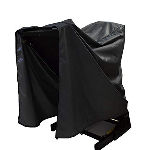 YHUS Funda impermeable para cinta de correr, protector solar para lluvia, cinta de correr con cordón, para uso en interiores, exteriores y exteriores (negro, tamaño: 117 x 97 x 168 cm)