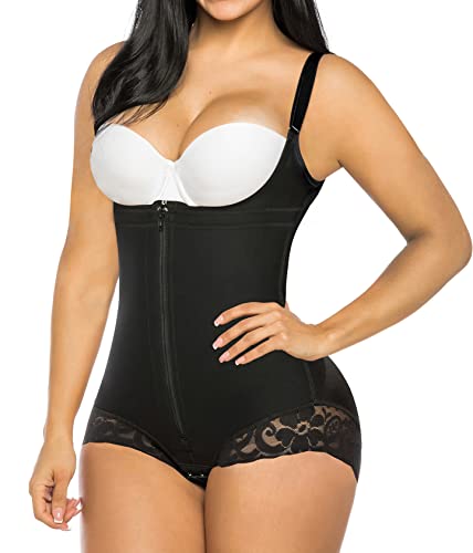 YIANNA Body Reductor Mujer Shapewear Bodysuit Busto Abierto Faja Reductora Colombiana Moldeadora Fajas Colombianas Lencería Negro 7200 Size M