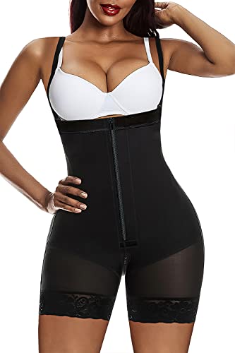 YIANNA Fajas Colombianas Reductoras Mujer Abdomen Invisible Shapewear Reductor Body Faja Reductora Moldeadora Postparto Colombiana Negro XS 7257