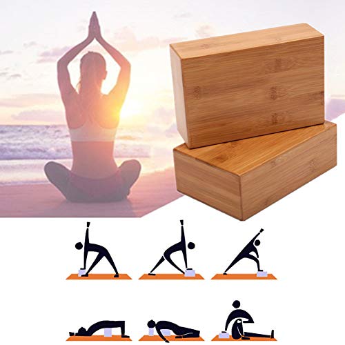 yinbaoer Ladrillos De Yoga De Ayuda Ladrillos De Bambú De Yoga Natural Bambú Madera Ladrillos De Baile De Fitness para Ejercicios De Fitness Yoga Yellow,1pc