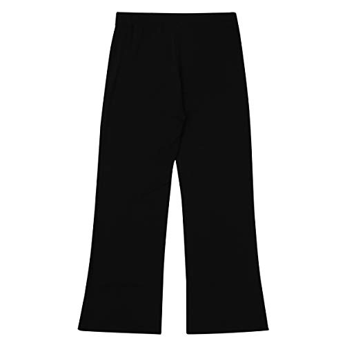 YiZYiF Pantalones de Danza Jazz para Niños Niñas Pantalones Acampanados Largo de Latín Traje Clásico Baile Latino Dancewear 6-14 Años Negro 12 Años