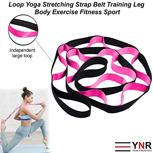 Yoga Correa Stretching Bandas Con Aros - Elástico Fuera Correa Pilates Bandas Ejercicio Correas - Ejercer Cintas Para Rehabilitación, Yoga, Pilates, Baile, Ballet, Gimnasia, Pierna, Y Espalda Expansor