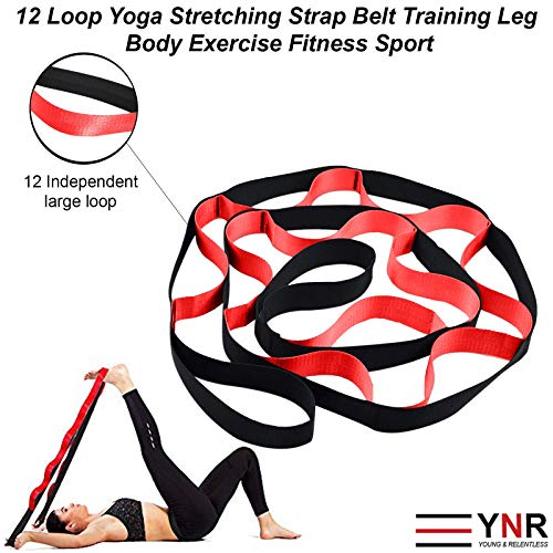 Yoga Correa Stretching Bandas Con Aros - Elástico Fuera Correa Pilates Bandas Ejercicio Correas - Ejercer Cintas Para Rehabilitación, Yoga, Pilates, Baile, Ballet, Gimnasia, Pierna, Y Espalda Expansor