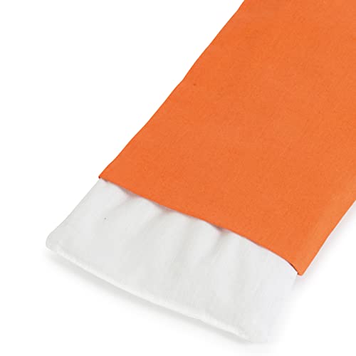 Yoga Studio Almohada orgánica para ojos – 23 cm x 12/13 cm, almohada de yoga con aroma de lavanda y linaza para ojos cansados y dolores de cabeza, azafrán