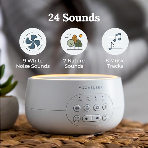 Yogasleep Dreamcenter Multi Sound Machine con luz nocturna | Máquina de sonido para viajes, privacidad de oficina, terapia de sueño | para adultos y bebé | Prueba de 101 noche