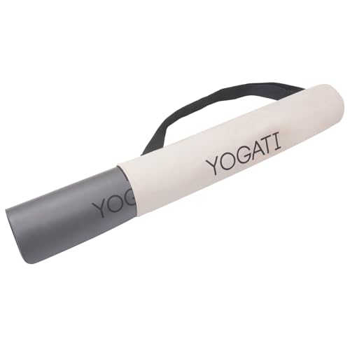 YOGATI Bolsa Esterilla Yoga de algodón con Correa Ajustable. Bolsa de Transporte para esterillas de Yoga y Deporte. Funda Esterilla Yoga para Hombres y Mujeres. Bolsa para esterillas de Yoga.