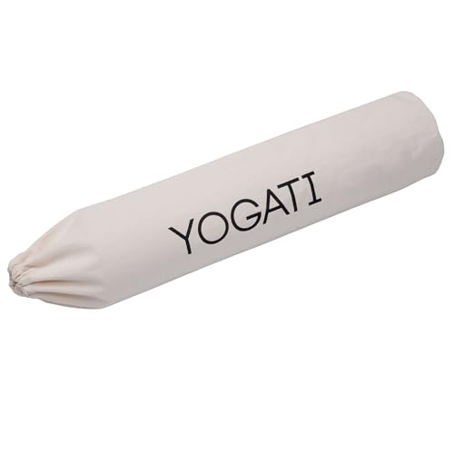 YOGATI Bolsa Esterilla Yoga de algodón con Correa Ajustable. Bolsa de Transporte para esterillas de Yoga y Deporte. Funda Esterilla Yoga para Hombres y Mujeres. Bolsa para esterillas de Yoga.