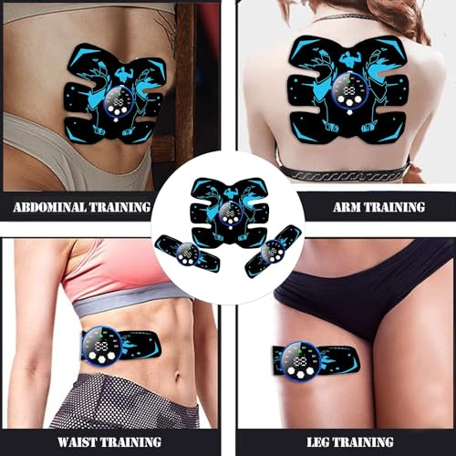 Yonars EMS Electroestimulador Muscular, Cinturon Vibratorio Abdominales 8 Modos 29 Niveles Diferentes, Estimulación Muscular para Abdomen/Brazo/Piernas