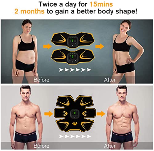 Yongge ABS Estimulador Muscular para Bdomen,Abdominales Electroestimulacion,Electroestimulador Muscular Abdominales,EMS Estimulador Muscular Abdominales Cinturón