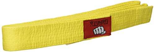 YOSIHIRO 49002.005 Cinturón, Unisex Adulto, Amarillo, 2.40 cm