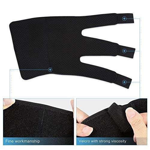 Yosoo - Protección ajustable de neopreno para gemelo, unisex, para dolores musculares y tensiones, color negro