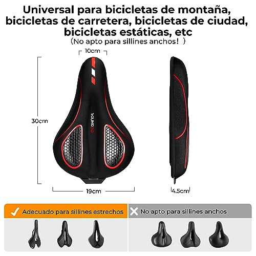 YOUNGDO Funda Sillin Bicicleta Gel, Asiento Bicicleta, Cubierta de Sillín de Bicicleta, Sillín Cojín Suave para Bicicleta, con Funda Impermeable, para Bicicleta de Carretera, de Montaña