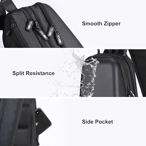 Younik Bolsa de Transporte para la Steam Deck Consola y Accesorios, Mochila Protectora con Carcasa rígida de Viaje para Steam Deck y Switch