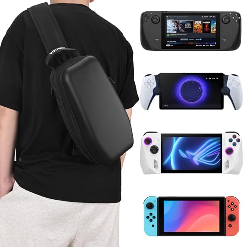 Younik Bolsa de Transporte para la Steam Deck Consola y Accesorios, Mochila Protectora con Carcasa rígida de Viaje para Steam Deck y Switch