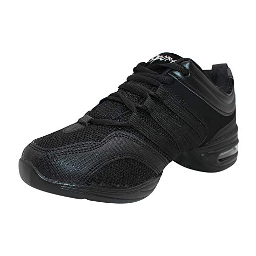 Yudesun Zapatos Aire Libre Deportes Danza Mujer - Mujeres Lona Cordones Suela de Goma Zapatillas Moda Practicidad Running Sneaker Jazz Contemporáneo Baile Informal Negro 43 EU