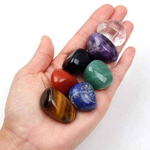 Yunoun Chakra Stones Cristales curativos, Terapia de Cristal, meditación, Reiki - Juego de 7 Chakras