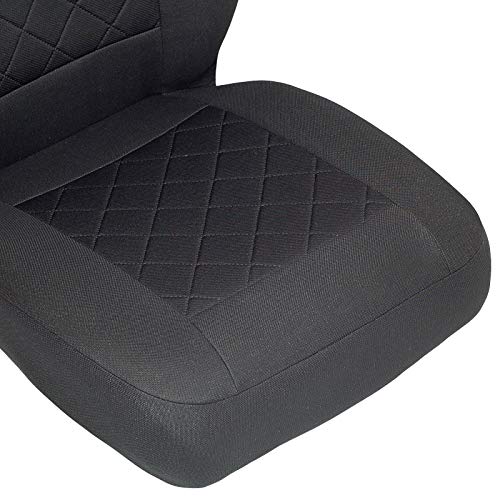 Zakschneider Fundas De Asiento para Mercedes Sprinter -2005 - Conjunto De Fundas 1+2 - Color Premium Cuadrados Negros