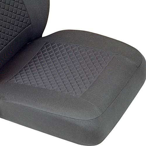 Zakschneider Fundas De Asiento para Mercedes Sprinter -2005 - Conjunto De Fundas 1+2 - Color Premium Cuadrados Negros