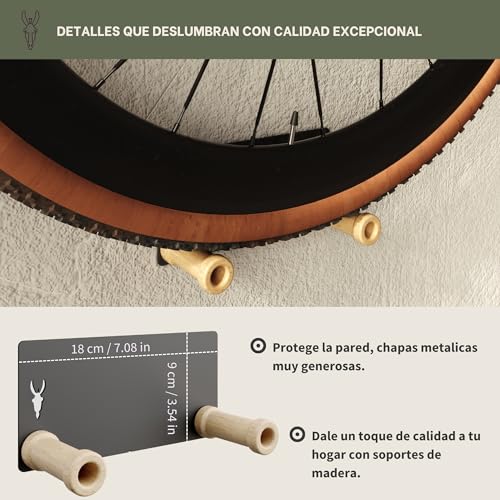 ZAMURANO. Soporte bicis pared, soporte bici pedal, colgador bicicleta carretera, mtb, eléctricas. Gancho bicicleta y colgador casco. (1)