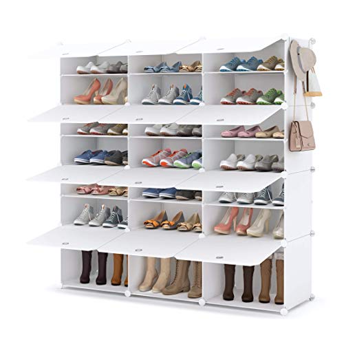 Zapatero, 7 Niveles Mueble Zapatero para 42 Pares Armario Zapatero, Zapatero Blanco para Dormitorio Sala de Estar