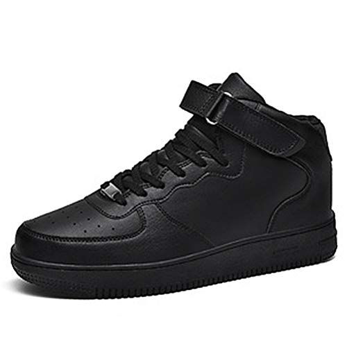 Zapatillas Altas de Mujer Zapatos con Cordones Pisos Otoño Invierno PU Gimnasio Vulcanizado Casual Deportes Zapatillas de Deporte al Aire Libre