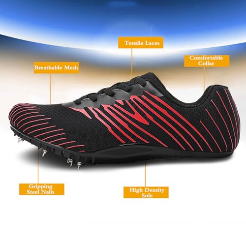 Zapatillas De Atletismo Clavos Zapatos con Clavos para Atletismo Unisex Spikes Atletismo para Pista Zapatos con Clavos Atletismo Resistencia Al Desgaste para Entrenamiento De CompeticióN