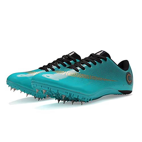 Zapatillas De Atletismo, Zapatillas Unisex Para Correr Profesionales, Zapatillas Deportivas Con Clavos De 8 Clavos Para Hombres Y Mujeres, Zapatillas Cómodas Para Sprint, Running (38,Sky Blue)