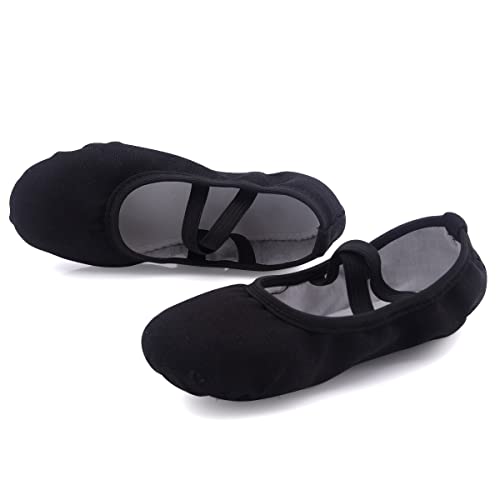 Zapatillas de Ballet Niñas Zapatillas de Gimnasia Zapatillas de Ballet Niños Zapatos de Danza Zapatillas de Gimnasio de Cuero Mujeres Negro 40