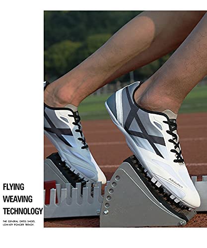 Zapatillas de Clavos Atletismo,con 8 Clavos,Unisex Spikes Atletismo para Pista,Antideslizantes,Atletismo para Velocidad Sprint