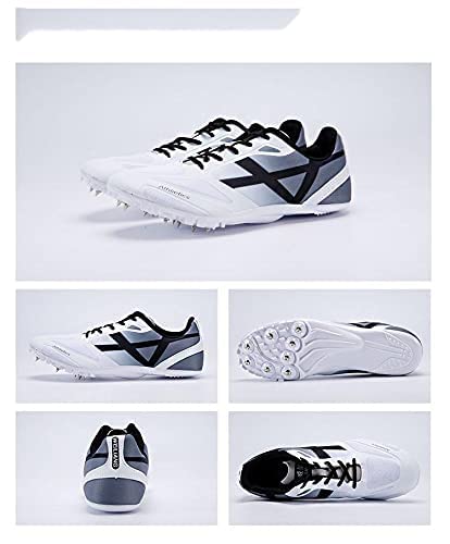 Zapatillas de Clavos Atletismo,con 8 Clavos,Unisex Spikes Atletismo para Pista,Antideslizantes,Atletismo para Velocidad Sprint