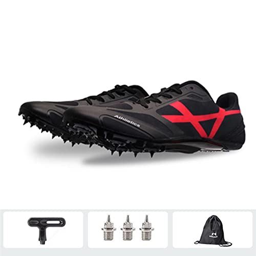 Zapatillas de Clavos Atletismo,con 8 Clavos,Unisex Spikes Atletismo para Pista,Antideslizantes,Atletismo para Velocidad Sprint