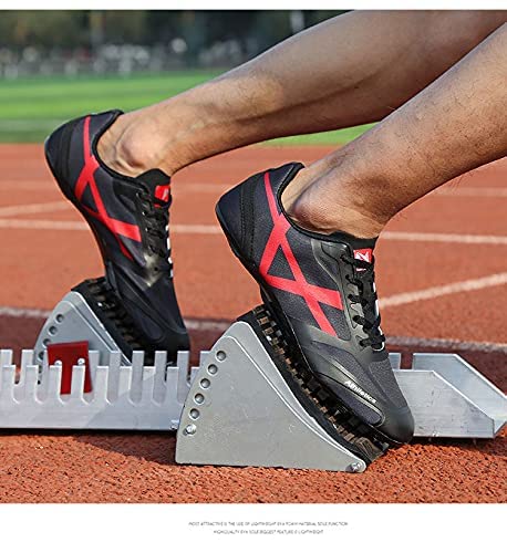 Zapatillas de Clavos Atletismo,con 8 Clavos,Unisex Spikes Atletismo para Pista,Antideslizantes,Atletismo para Velocidad Sprint