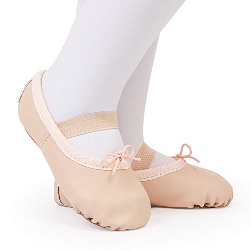 Zapatillas de Danza Cuero Zapatos de Ballet y Gimnasia Baile para Niña y Mujer Beige 40