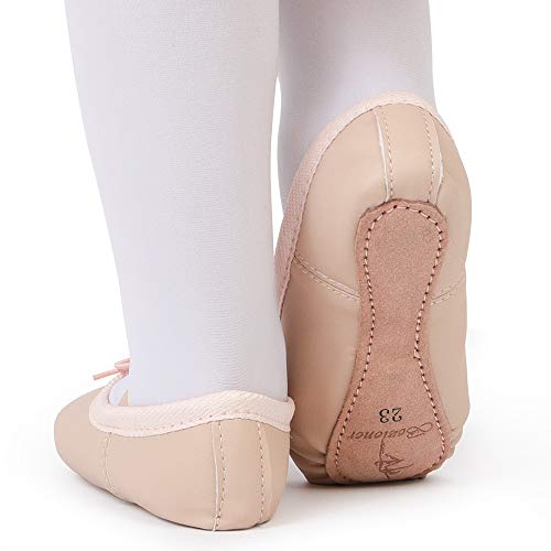 Zapatillas de Danza Cuero Zapatos de Ballet y Gimnasia Baile para Niña y Mujer Beige 40