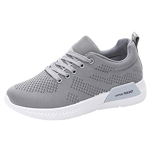 Zapatillas de Deporte Respirable para Correr Deportes Zapatos Running Cojines de Aire Calzado Mecedora Net para Estudiante Volar Zapatos Deportivas de Mujer Gimnasia Ligero Sneakers Atletismo riou